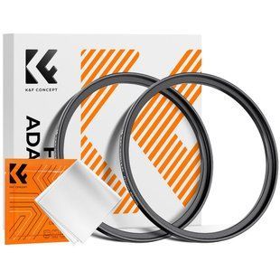 Переходное кольцо 82-86 мм K&F Concept для объектива камеры, светофильтров с шагом вверх комплект 2шт.(KF05.358) KF05.358 фото
