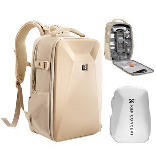 Водонепроницаемый рюкзак для фотокамеры и ноутбука 15,6' K&F Concept Hardshell 22 л Nature Wander 10 (хаки) KF13.134V1 фото
