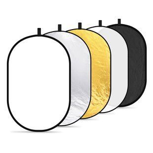 Портативний складний овальний світловідбивач рефлектор NEEWER RF0812 5 в 1, 80х120см 10071555 фото