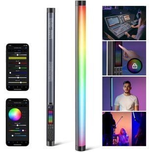 LED світло для зйомки ручна фотолампа Neewer TL60 RGB 20Вт 66,5см APP/Onboard/2.4G/DMX керування 10102650 фото