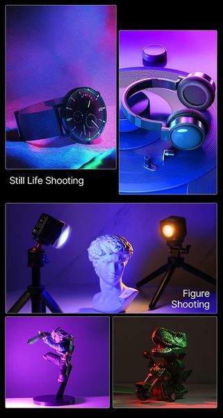 Світлодіодне накамерне світло для фотозйомки Ulanzi L2 RGB Mini COB чорний