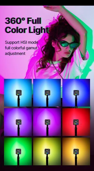 Світлодіодне накамерне світло для фотозйомки Ulanzi L2 RGB Mini COB чорний