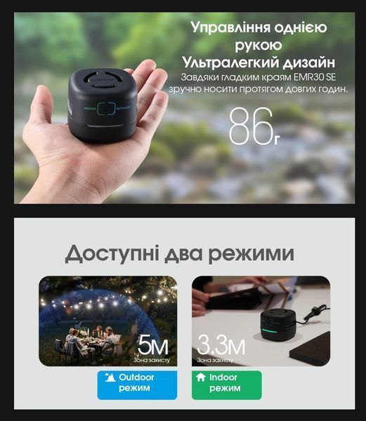 Фумигатор беспроводной Nitecore EMR30 SE (от павербанка или сети) 010910 фото