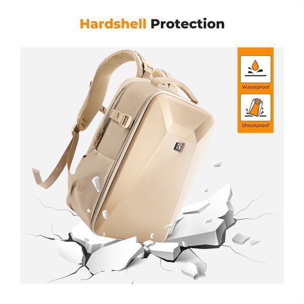 Рюкзак водонепроникний для фотокамери та ноутбука 15,6' K&F Concept Hardshell 22 л Nature Wander 10 (хакі) (KF13.134V1)