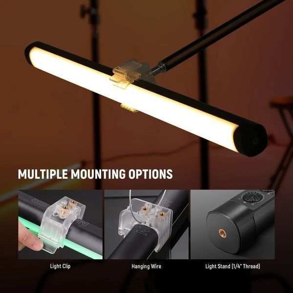LED свет для съемки ручная фотолампа Neewer TL60 RGB 20Вт 66,5см APP/Onboard/2.4G/DMX управление 10102650 фото