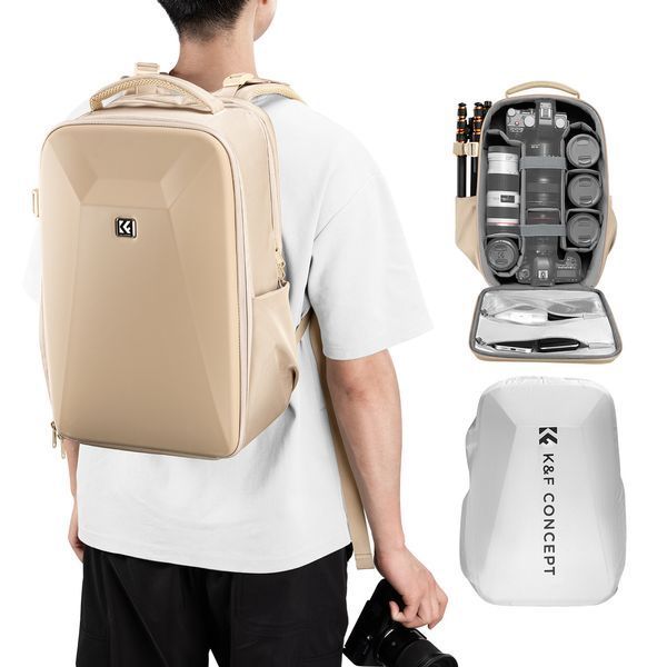 Рюкзак водонепроникний для фотокамери та ноутбука 15,6' K&F Concept Hardshell 22 л Nature Wander 10 (хакі) (KF13.134V1)