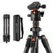 Легкий штатив із вуглецевого волокна K&F Concept K254C2+BH-36L для фотоапаратів, висота 1,6м, вантажопідйомність 8кг (KF09.123)