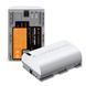 Комплект двух аккумуляторных батарей с выходом Type-C K&F Concept LP-E6NH 2600mAh White для Canon (KF28.0033S1) KF28.0033S1 фото 1