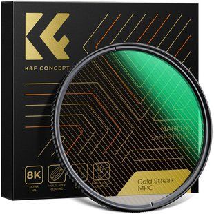 Анаморфотний золотистий смугастий фільтр K&F Concept Gold Streak Filter Nano-X (2mm) 55мм (KF01.2105)