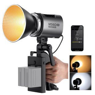 Портативне двоколірне студійне відеосвітло NEEWER MS60B 65W Bi-Color LED Video Light (2700-6500K, APP контроль, 2,4G) 10104694 фото
