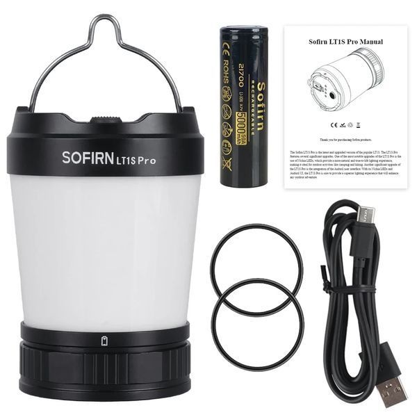 Перезаряджуваний кемпінговий ліхтар Sofirn LT1S Pro з функцією повербанку (2700-5000К, 330Лм, 1*21700, USB Type-C)