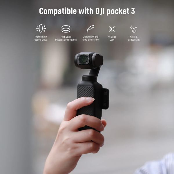 Набір магнітних нейтрально-сірих та CPL фільтрів NEEWER FL-P5 для DJI Osmo Pocket 3 (ND16, ND64, ND256 та CPL фільтр) 10103328 фото