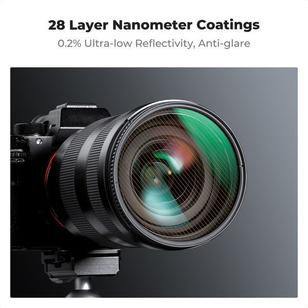 Анаморфотний золотистий смугастий фільтр K&F Concept Gold Streak Filter Nano-X (2mm) 55мм (KF01.2105) KF01.2111 фото