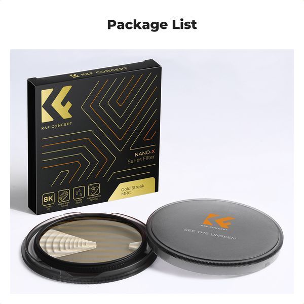 Анаморфотний золотистий смугастий фільтр K&F Concept Gold Streak Filter Nano-X (2mm) 55мм (KF01.2105) KF01.2111 фото