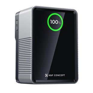 Акумуляторна V-Mount батарея K&F Concept KF-V99 Pro 6700mAh з цифровим екраном, USB-C, USB-A, BP/D-TAP, DC 12V (KF28.0024V1) KF28.0024V1 фото