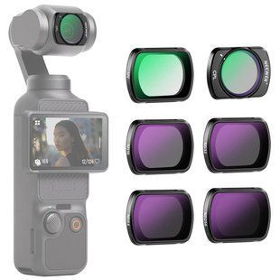 Набір магнітних ND/CPL/UV фільтрів NEEWER FL-P6 для DJI Osmo Pocket 3 (ND16, ND32, ND64, ND256, UV та CPL фільтр)