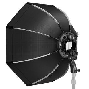 Восьмикутний швидкознімний софтбокс NEEWER SF-RP26 65см із кронштейном для кріплення спалаху Speedlite типу S 10100304 фото