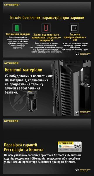 Швидка автомобільна зарядка Nitecore V2