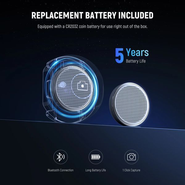 Накладна Bluetooth кнопка затвору NEEWER RT005E для бічної ручки Neewer PA045 (PA045B, PA045S, PA005E, PA046) 10104389EU фото