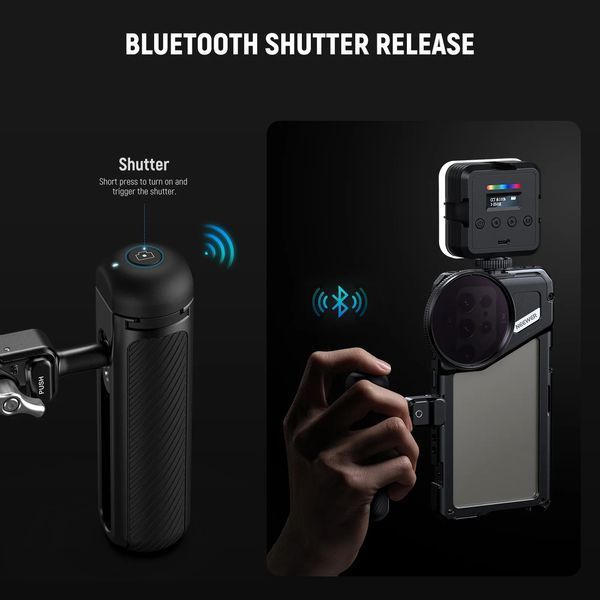 Накладна Bluetooth кнопка затвору NEEWER RT005E для бічної ручки Neewer PA045 (PA045B, PA045S, PA005E, PA046) 10104389EU фото
