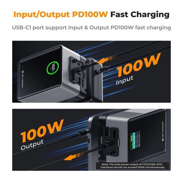 Акумуляторна V-Mount батарея K&F Concept KF-V99 Pro 6700mAh з цифровим екраном, USB-C, USB-A, BP/D-TAP, DC 12V (KF28.0024V1) KF28.0024V1 фото