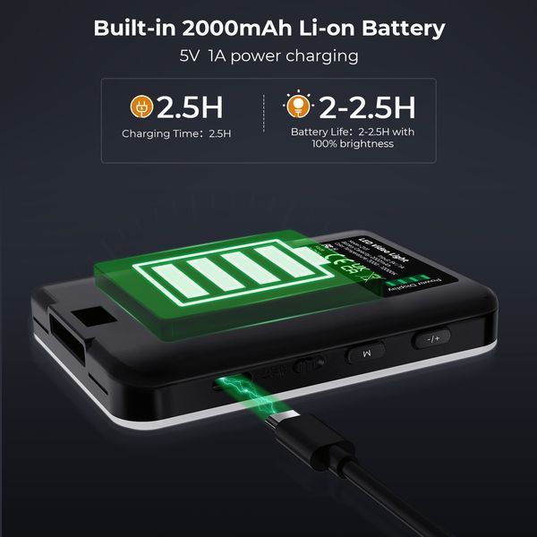 Світлодіодний відеоліхтар лампа K&F Concept Z101 із затискачем та фільтрами 4 кольорів 4Вт 3000K-10000K 3 режими (KF34.034) KF34.034 фото