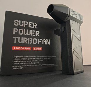 Ручний портативний турбовентилятор компресор X3 Violent Blower Mini Turbo Jet Fan (3000мАг, 52м/с) 050214 фото