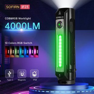 Акумуляторний ручний ліхтарик EDC Sofirn IF23 RGB (4000Люмен, 247м, 1*21700, 6000-6500К) 040109 фото