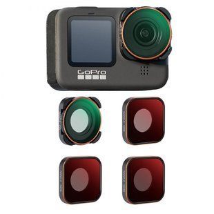 Набір світлофільтрів K&F Concept ND8 + ND16 + ND32 + CPL для екшн-камери GOPRO Hero 9/10/11/12/13, 4 шт. (SKU.1953) SKU.1953 фото