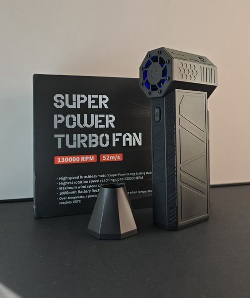Ручний портативний турбовентилятор компресор X3 Violent Blower Mini Turbo Jet Fan (3000мАг, 52м/с) 050214 фото