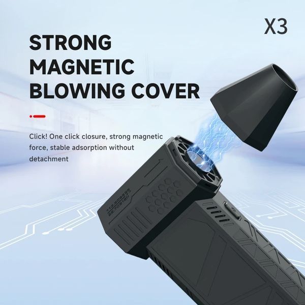 Ручний портативний турбовентилятор компресор X3 Violent Blower Mini Turbo Jet Fan (3000мАг, 52м/с) 050214 фото