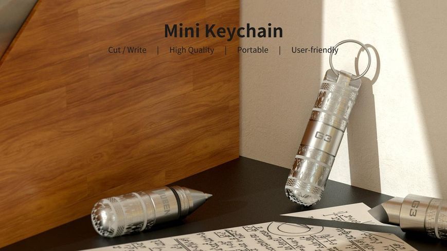 Мини ручка EDC многофункциональный брелок-инструмент Wuben G3 (нержавеющая сталь) 160502 фото