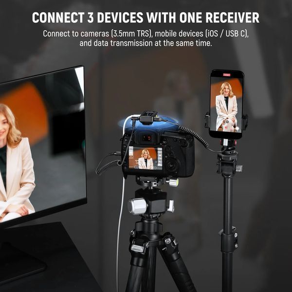 Бездротовий петличний мікрофон із зарядним кейсом NEEWER CM28 PRO для камери, смартфона, планшета, ноутбука 21000149 фото