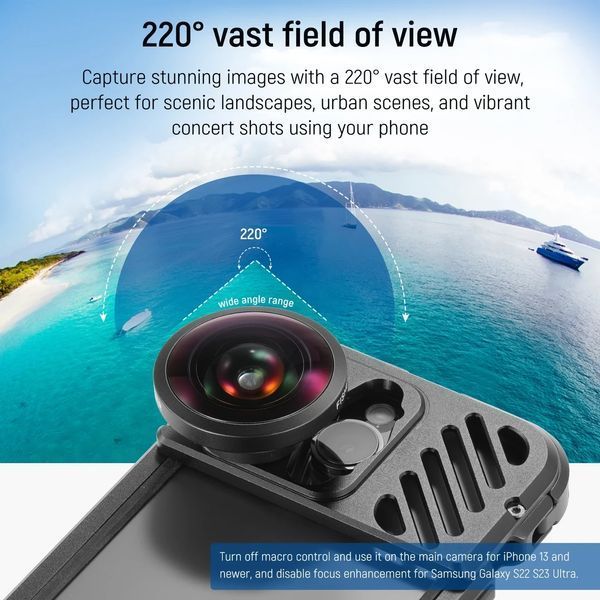 Объектив для смартфона Neewer LS-29 рыбий глаз HD Fisheye 8мм 10102665 фото