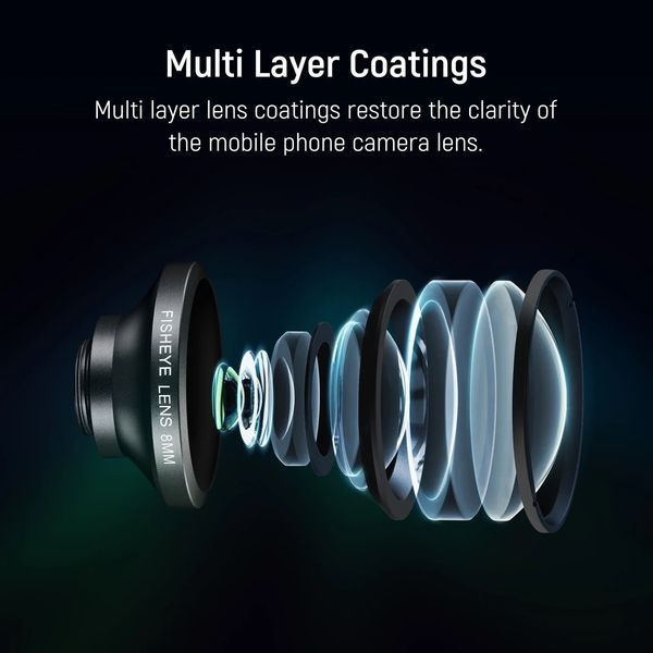 Объектив для смартфона Neewer LS-29 рыбий глаз HD Fisheye 8мм 10102665 фото