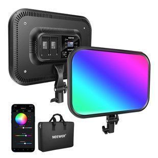 Студійне відеосвітло світлодіодна панель NEEWER RGB168 60Вт з APP керуванням (2500K до 8500K, RGB, CRI 97+) 10104934 фото