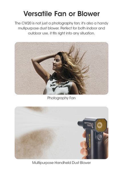 Многофункциональный портативный ручной фотовентилятор Nitecore CW20 (42м/с, 100Вт) Aurora Orange 011105.2 фото