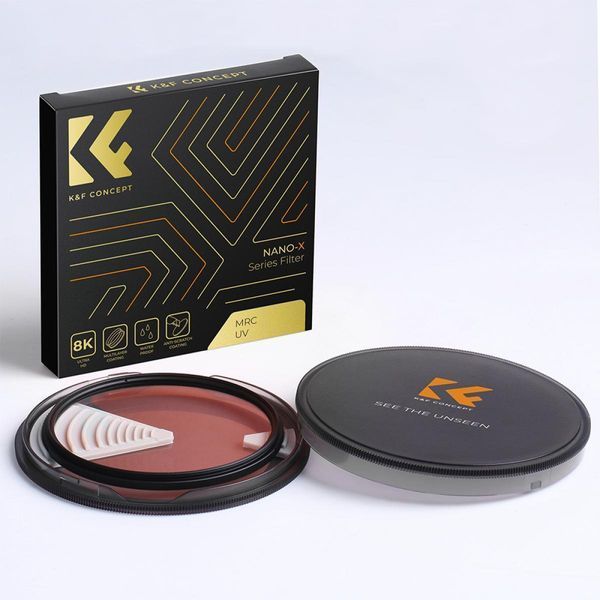 Светофильтр K&F Concept Nano-X MCUV + 3 салфетки из микрофибры 58мм (KF01.967) KF01.967 фото