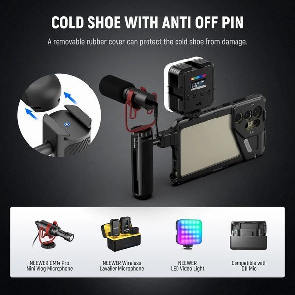 Швидкоз&rsquo;ємна бічна ручка для смартфона NEEWER PA045B 10103680 фото