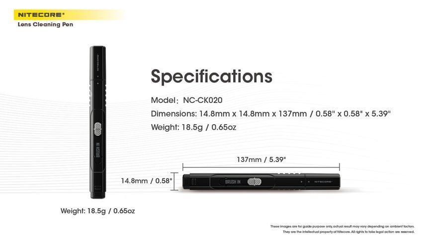 Ручка для чистки объектива камеры и линз Nitecore CK020 011004 фото