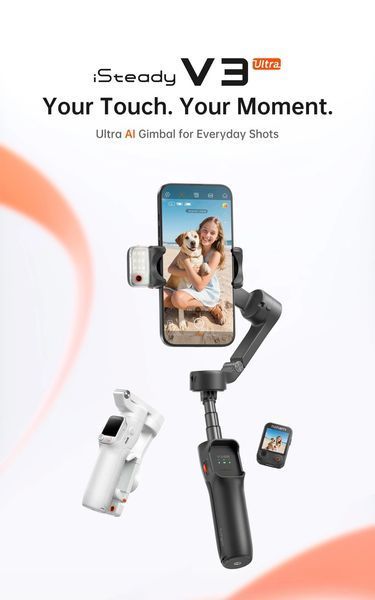 Универсальный стабилизатор видеосъемки Hohem iSteady V3 Ultra Black для смартфона (IOS, Android) 58-98 мм 060113.3 фото