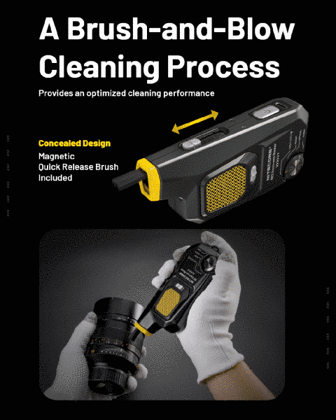 Компресор Air Duster Nitecore BB2 для чищення фото та відео техніки