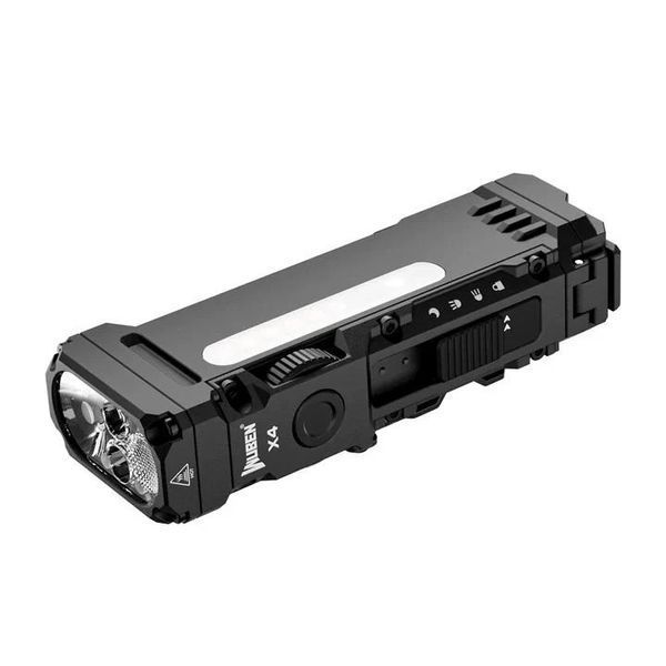 Многофункциональный ручной фонарик Wuben X4 Black с магнитом и теплым и RGB светом (1500Лм, 205м, 1АКБ*18650) 040408 фото