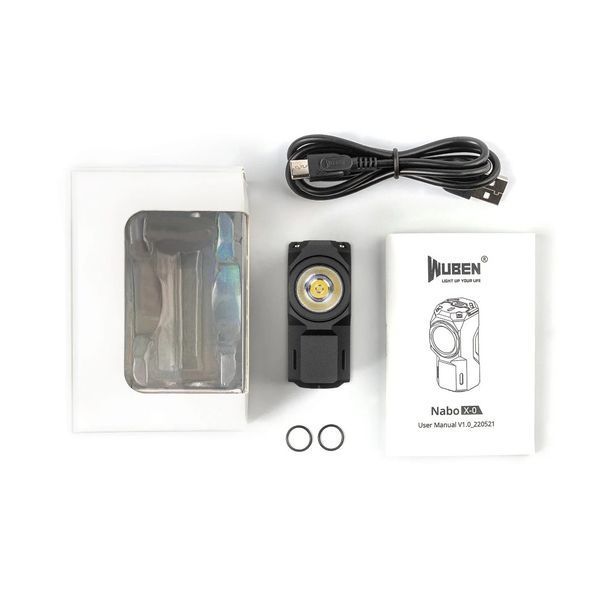 Універсальний кишеньковий EDC ліхтар Wuben X0 Aluminum Black (1100Лм, OSRAM P9, 125м)