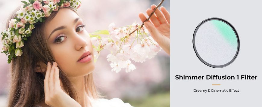 Мерехтливий дифузійний фільтр K&F Concept Shimmer Diffusion Lens Filter Nano-X 58мм (KF01.2165)