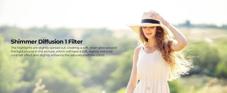 Мерехтливий дифузійний фільтр K&F Concept Shimmer Diffusion Lens Filter Nano-X 58мм (KF01.2165)