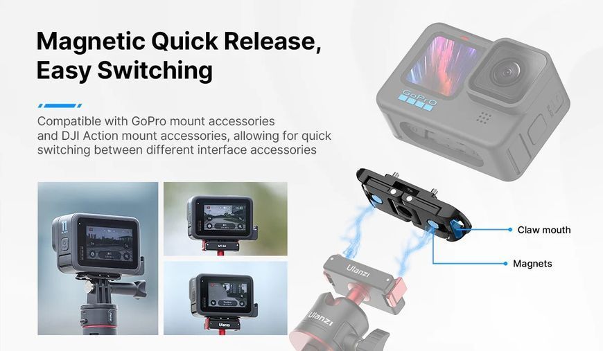 Кріплення Ulanzi Falcam F22 GoPro для DJI з магнітною основою Action Mount 3235
