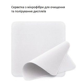 Серветка з мікрофібри для чищення дисплеїв, моніторів, оптики, набір з 2шт. 150301 фото