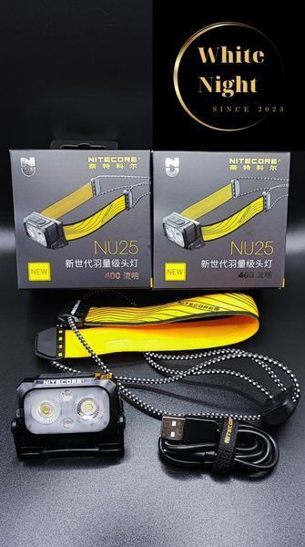 Ультралегкий налобний ліхтар Nitecore NU25 NEW, чорний