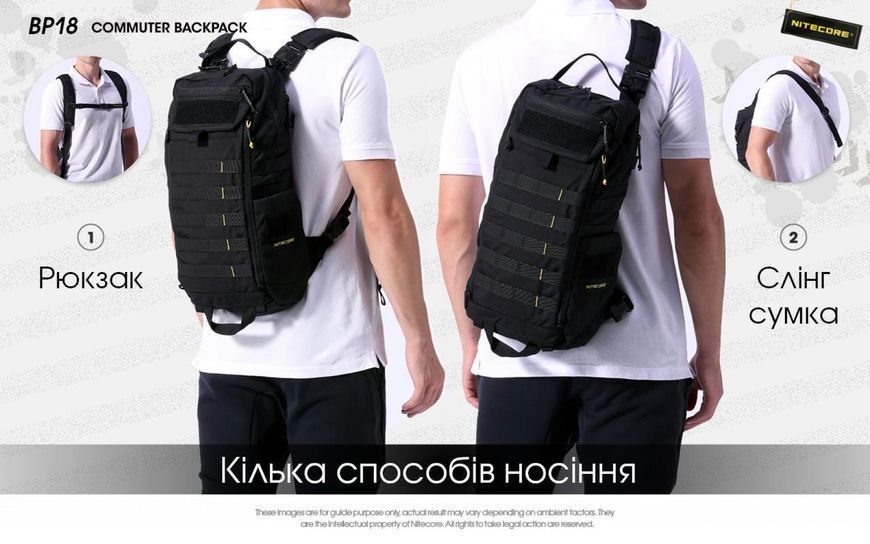 Універсальний рюкзак Nitecore BP18 (Cordura 500D, підвищена міцність) 18л 010803.1 фото